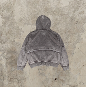 Sudadera con Capucha Gruesa sin Cordones, con Cierre, Personalizable con Logotipo Impreso Digital, de Felpa Francesa, Algodón, Estilo Vintage, Suave, Unisex, al por Mayor - Product Image 4