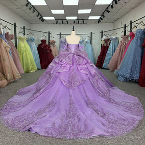 Dy6918 <b>Glittering</b> Lilac Quinceanera Dresses Luxury Crystal Lace Flowers Vestidos De 15 Anos Birthday Party Jancember - Product Image 6