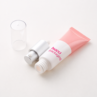 Tube cosmétique en plastique PE personnalisé D19 10ml 20ml, tube à presser pour crème BB, fond de teint, avec pompe sans air