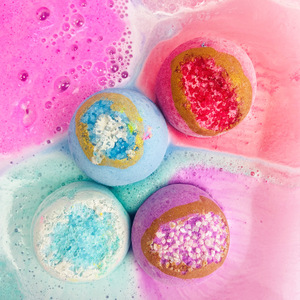 Bombes de bain effervescentes personnalisées en forme de géode, aux cristaux colorés et au sel marin, nourrissantes, pour SPA, cadeaux pour femmes et filles, relaxation - Product Image 3