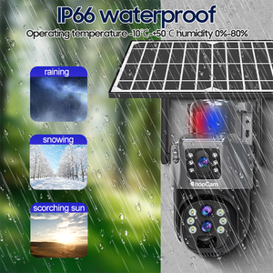 Wholesale 8MP 4g Three <strong>Lens</strong> 10x Zoom Outdoor Solar Camera Waterproof Ip66 <strong>Pir</strong> CMOS Automatic Tracking Ptz Solar Cctv Camera - Product Image 5