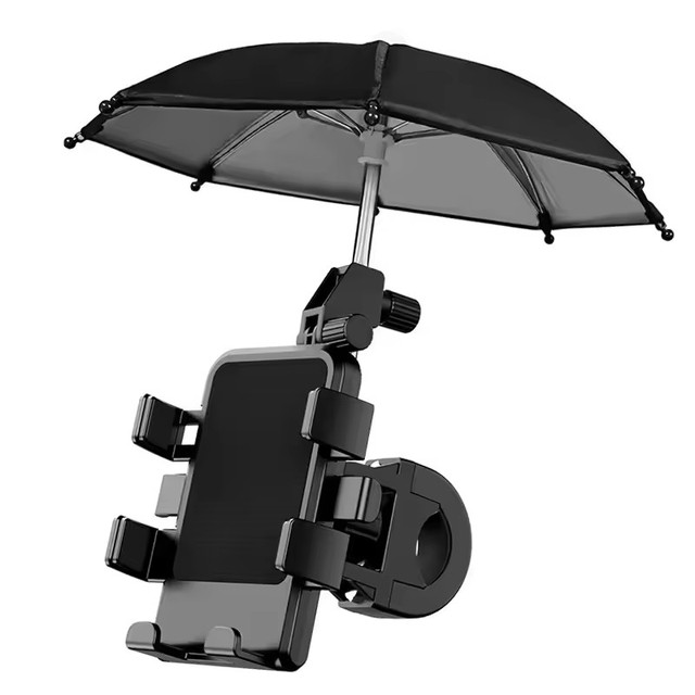 Ready Stock 360 Rotate Universal Bike Motorcycle Phone Holder Waterproof Flexible Umbrella Sunshade Mobile Phone Mount