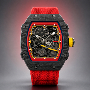 Reloj Automático de Alta Calidad con Esqueleto de Fibra de Carbono Verde y Correa de Tela - Product Image 3