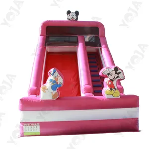 Bouncy Giant Inflatable Water Slide For Adult PVC Inflatable Trampoline With Slide Space Inflatable Duel Slide For Parks