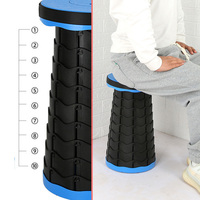 Tabouret pliant léger et amélioré, capacité de charge 400 lbs, tabouret pliable portable pour le camping, la pêche, la randonnée