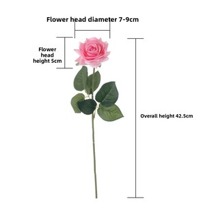 Rosas Artificiales Hidratantes con Textura de Viento, Flores en Relieve Moldeadas por Inyección para Decoración de Bodas y Hogar, Modelo XR-MW60000 - Product Image 4