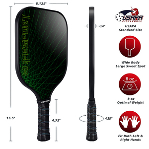 Biểu tượng tùy chỉnh in usapa phê duyệt đầy đủ sợi carbon sợi thủy tinh Graphite pickleball mái chèo - Product Image 6