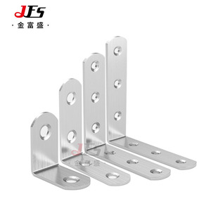 Support d'angle en acier inoxydable Jinfusheng, 90 degrés, connecteur de support d'étagère, support de fixation pour porte d'armoire - Product Image 1