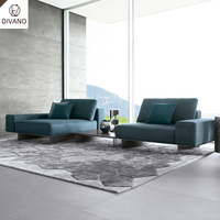 Echtes Leder-Möbelstück Luxuriöses L-förmiges Ecksofa Grüne Luxus-Modulsofas für Wohnzimmer Modernes Luxus-Sofa