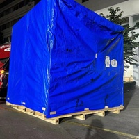 Bâche en PE légère et pliable avec bords renforcés pour le camping et la protection des charges de camions et remorques