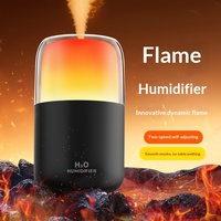 Nouvelle machine d'aromathérapie intelligente à flamme simulée, mini diffuseur ultrasonique USB pour la maison, humidificateur de bureau, lumière ambiante, minuterie
