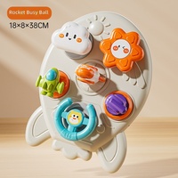 Jouets d'éveil, Jouets éducatifs pour bébés, Balle à saisir, Jouet à pousser au doigt, Tapis d'activités, Tapis d'activités fusée pour bébé