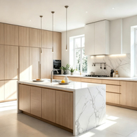 Fabricant de meubles de cuisine de luxe, armoires de cuisine sur mesure, usine d'armoires modernes, fourniture en gros pour projets