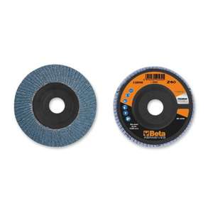 BETA - 112000006 Flap <b>discs</b> with zirconia abrasive cloth, <b>plastic</b> backing pad, single flap construction ø 115 mm (multi-pack) - Product Image 4