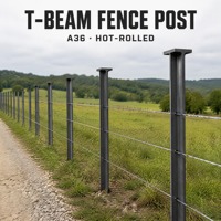 Poteau de clôture en acier profilé en T laminé à chaud A36, support structurel