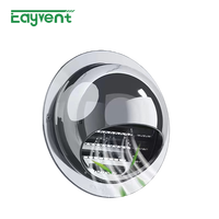 Grille d'aération murale ronde moderne en acier inoxydable avec écran intégré pour cuisine et salle de bain