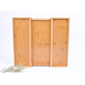 Bamboo Drawer Organizer Rectangular <b>Storage</b> <b>Box</b> For <b>Kitchen</b> Cutlery And Utensils - Product Image 2