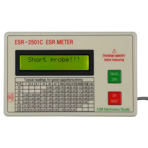 ESR2501C Neuer Kondensator-ESR-DCR-Tester test im Stromkreis-Kapazitäts messgerät mit Test leitungen Clip-Batterie - Product Image 2