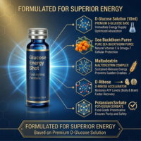 Shot Énergétique Naturel au Glucose avec Purée d'Argousier et D-Ribose – Complément Liquide pour le Corps et le Cerveau – Fournisseur OEM