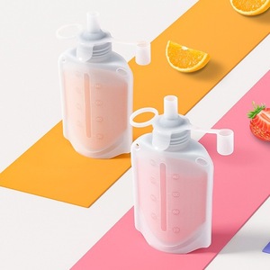 Bolsas de Silicona para Almacenamiento de Leche Materna de 160 ml con Tapas y Boquillas, a Prueba de Fugas, Portátiles, Aptas para Refrigerador, Bolsas para Conservación de Leche Materna - Product Image 1