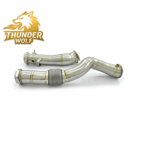 Expédition rapide - Downpipe HT G80 M3 pour BMW S58 M2 G87 M3 M4 G80 G82 - Tuyau d'échappement de performance - Downpipe de course - Finition brossée