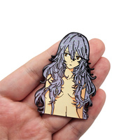 Broche à paillettes en métal Ayanami Rei en émail dur Anime Fan Collection Broche pour Neon Genesis Evangelion En stock