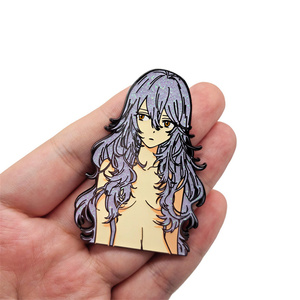Broche à paillettes en métal Ayanami Rei en émail dur Anime Fan Collection Broche pour Neon Genesis Evangelion En stock - Product Image 3