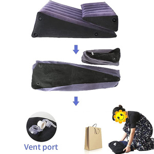 Ensemble de canapé <span class=keywords><strong>gonflable</strong></span> <span class=keywords><strong>magique</strong></span>, coussin d'aide sexuelle, rampe avec coussin triangulaire, support corporel, bleu, pour couples, cale de posture, utilisation au <span class=keywords><strong>lit</strong></span>, jouets - Product Image 5