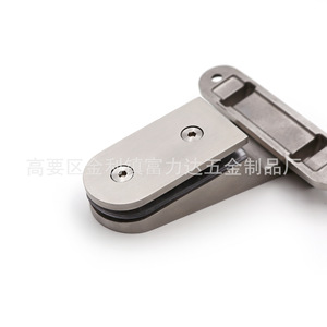 Stainless Steel Shower Door Hinge 180 Degree Brushed Finish Frameless Glass <b>Hardware</b> For Bathroom Sliding Door - Product Image 2