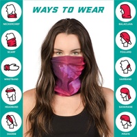 Cache-cou multifonctionnel sans couture avec logo imprimé par sublimation personnalisé, bandana, foulard, tour de cou, cache-cou sans couture