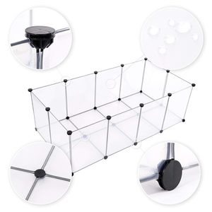 Modern Katlanabilir Şeffaf Demir ve PP 20 Panelli Su Geçirmez Evcil Hayvan Oyun Parkı İç Mekan Kullanımı İçin Kolay Kurulumlu Taşınabilir Evcil Hayvan Çiti Küçük Evcil Hayvanlar İçin - Product Image 4