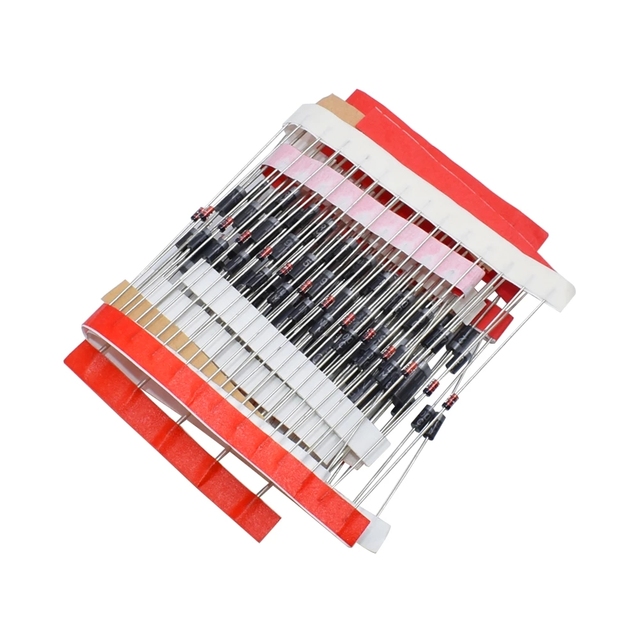 1N4148 1N4007 1N5819 1N5399 1N5408 1N5822 FR107 FR207,8values=100pcs,Electronic Components Package,Diode Assorted Kit