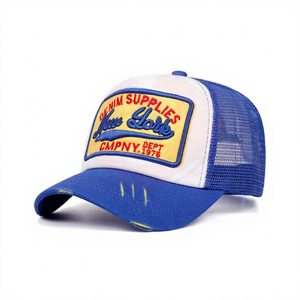 Custom Logo Classic Design Snapback Mesh 5 Panel <b>Baseball</b> <b>Cap</b> <b>Plain</b> Foam Trucker Hat Unisex Canvas 100% Cotton - Product Image 1