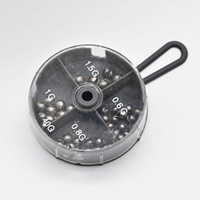 Plomb de pêche Plombs Split Shot Distributeur de pêche Poids avec boîte Emballage 40g 60g 80g 90g 100g 130g 150g
