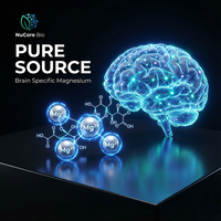 Stock entrepôt US NuCoreBio 99% Magnésium L-Thréonate en poudre, formule de magnésium chélaté alimentaire, matière première en flacon, vente en gros OEM