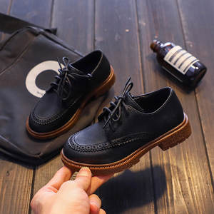 Chaussures d'école classiques britanniques noires décontractées de style coréen pour garçons en cuir PU pour enfants en gros, nouvelle collection automne - Product Image 2