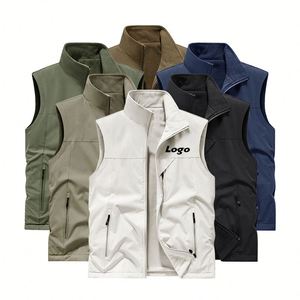 Chaleco Reversible de Forro Polar para Invierno, con Logotipo Personalizado, Cierre de Cremallera, Sin Mangas, 100% Poliéster, Chalecos y Chaquetas para Hombre - Product Image 3
