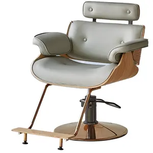 Fauteuil de style pour salon de coiffure, chaise dorée, équipement moderne, produit de fabrication