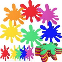 Tapis en feutre colorés effet éclaboussures de peinture, 12 pièces, grande taille, couleurs arc-en-ciel classiques, pour loisirs créatifs, décoration murale, fête d'anniversaire, décoration de table