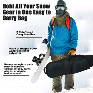 Bolsa Acolchada Personalizada para Tabla de Snowboard de 165 cm y 155 cm, Bolsa para Equipo de Snowboard con Bolsillo Grande Impermeable - Product Image 5