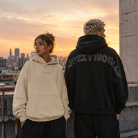 Sweat-shirt à capuche personnalisé de haute qualité avec impression en relief, poids lourd 380 GSM, logo ton sur ton, OEM, faible MOQ, coupe ample et carrée