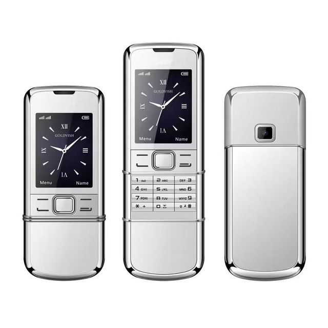 Luxury Flip Phone 8800 2.4inch Screen MP4 FM Radio Dual SIM 2G Network Slider Feature Phone