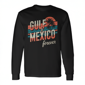 Camiseta Retro Vintage del Golfo de México de Manga Larga, Camiseta Promocional Vintage del Golfo de México - Product Image 2