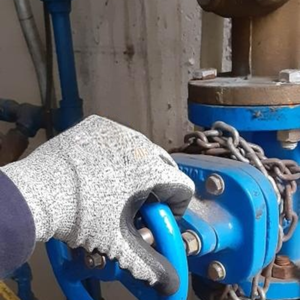 Guantes de seguridad con revestimiento de Palma de PU HPPE Guante de trabajo resistente a los cortes para lidiar con peligros de corte - Product Image 5