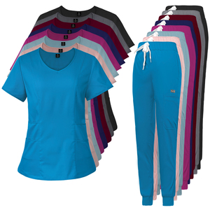 Calidad Premium 3XL Scrubs Slant Zipper Fancy Hospital Uniformes Médico Scrubs General Uniforme Diseño Enfermería Zip Scrubs - Product Image 1