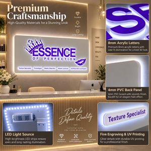 Custom 3D Acrylic Store LED Business Logo Letter Sign Personalized Backlit <b>Light</b> Box <b>Wall</b> Mounted Logo Display Store Front Sign - Product Image 2