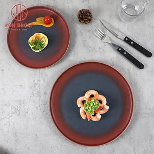 Assiettes Plates <span class=keywords><strong>en</strong></span> argile de <span class=keywords><strong>terre</strong></span> <span class=keywords><strong>cuite</strong></span> rouge noir dégradé Restaurant cuisine Dessert Steak plat <span class=keywords><strong>pas</strong></span> <span class=keywords><strong>cher</strong></span> assiettes <span class=keywords><strong>en</strong></span> vrac - Product Image 3