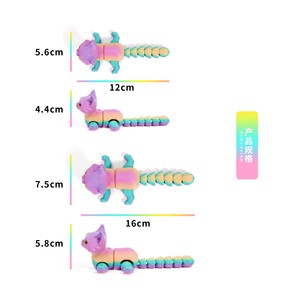 Qua biên giới <span class=keywords><strong>3D</strong></span> in ấn của Kitten thủ công mỹ nghệ, đồ trang trí, quà tặng, bức tượng nhỏ sáng tạo, khớp động vật, và các mô hình hoạt động động vật - Product Image 3