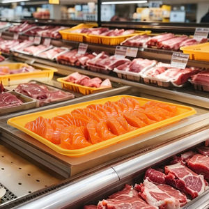 Conteneur alimentaire jetable en plastique PP de haute qualité, grand plateau pour aliments congelés avec logo/design graphique personnalisable - Product Image 2