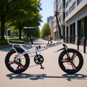 Bicicleta Dobrável Sem Instalação, Ultra Leve, Portátil, com Freio a Disco Duplo e Suspensão, Adequada para Adultos, 20 e 22 Polegadas - Product Image 1